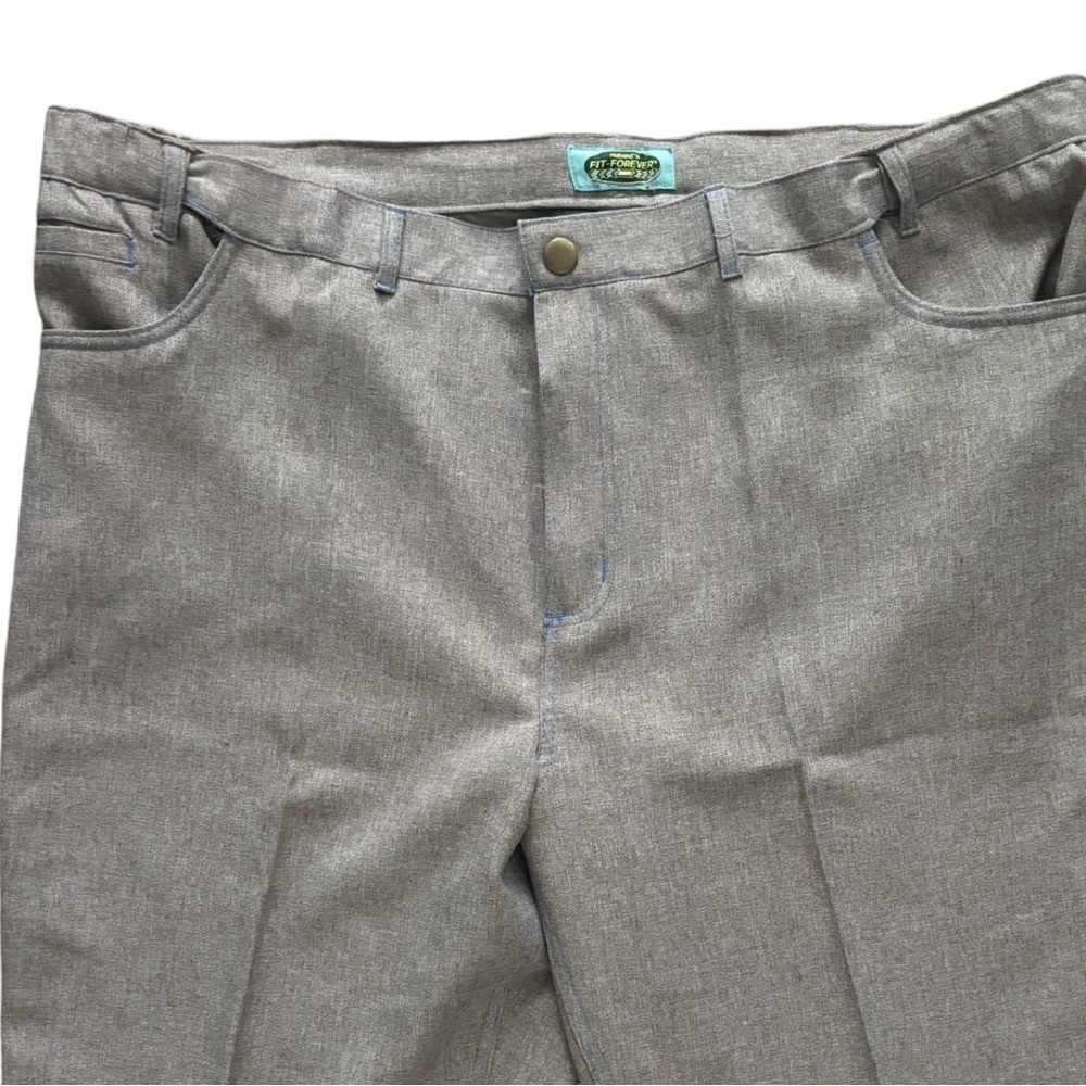 Vintage 1970's Haband Mens Big and Tall Slacks - Blue stitching 43x30
